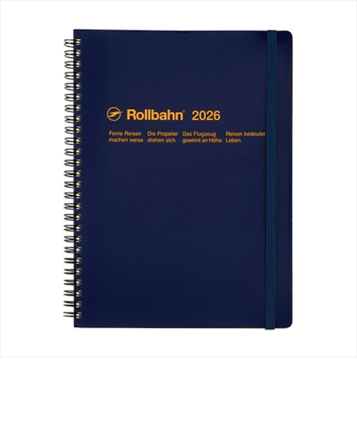 【2025年10月始まり】　デルフォニックス（DELFONICS）　ロルバーンダイアリー　XL　マンスリーブロック　160009_428　ダークブルー　月曜始ま