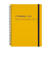 【2025年10月始まり】　デルフォニックス（DELFONICS）　ロルバーンダイアリー　XL　マンスリーブロック　160009_184　イエロー　月曜始まり