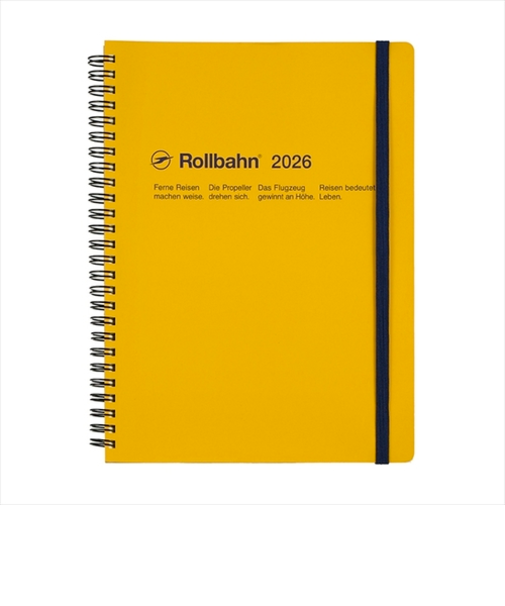 【2025年10月始まり】　デルフォニックス（DELFONICS）　ロルバーンダイアリー　XL　マンスリーブロック　160009_184　イエロー　月曜始まり