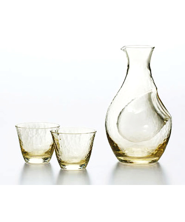 東洋佐々木ガラス　高瀬川琥珀冷酒器セット　G604－M72