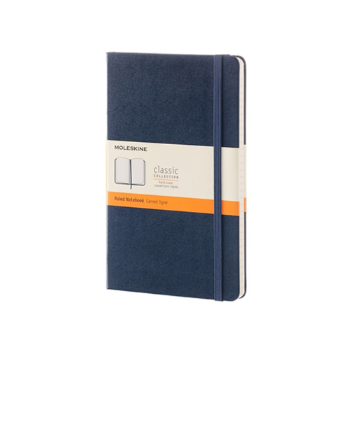 モレスキン（MOLESKINE）　クラシックノートブック　ハードカバー　横罫　ラージサイズ　サファイアブルー　893601