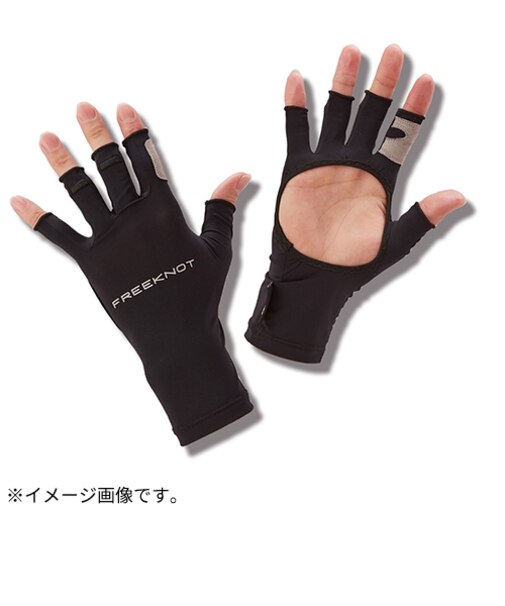 フリーノット（FREEKNOT）　ストレッチタフ手甲グローブ　5本カット　Y4198－F－90　ブラック