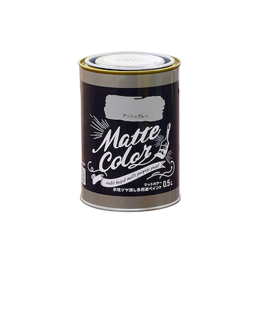 アサヒペン　水性　多用途ペイント　マットカラー　アッシュグレー　500mL