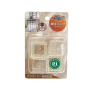 ツチノ 脚キャップ 角 クリアー 21mm 4個入