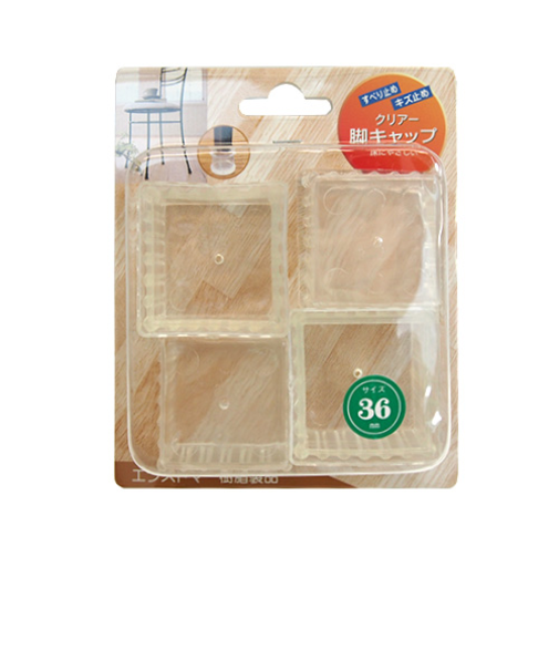 ツチノ　脚キャップ　角　クリアー　36mm　4個入
