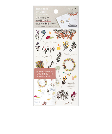 ミドリ（MIDORI）　シール　転写　モチーフ　82580006　花柄