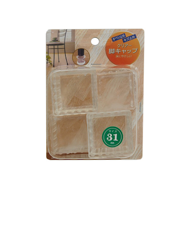 ツチノ　脚キャップ　角　クリアー　31mm　4個入
