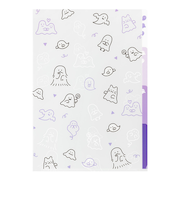 ミドリ（MIDORI）　ミドリ（MIDORI）　3ポケットホルダー　A4　フラップ付き　35573　おばけ