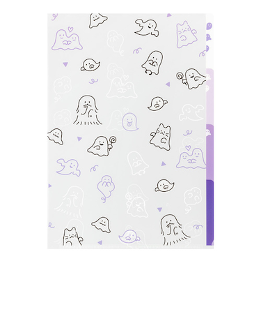 ミドリ（MIDORI）　ミドリ（MIDORI）　3ポケットホルダー　A4　フラップ付き　35573　おばけ