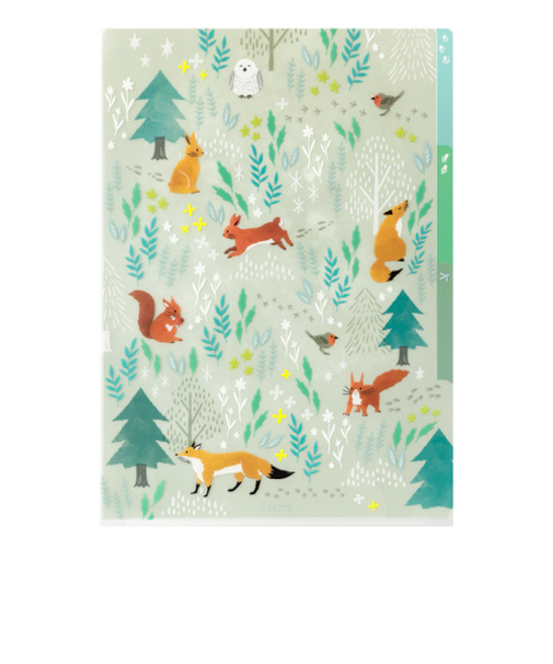 ミドリ（MIDORI）　3ポケットホルダー　A4　35571　北欧動物柄