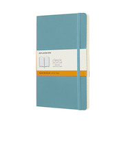 モレスキン（MOLESKINE）　クラシックノートブック　ソフトカバー　横罫　ラージサイズ　リーフブルー