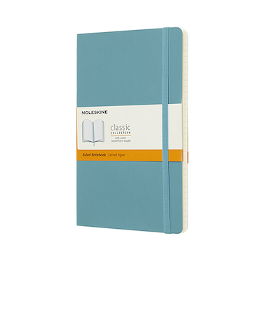 モレスキン（MOLESKINE）　クラシックノートブック　ソフトカバー　横罫　ラージサイズ　リーフブルー