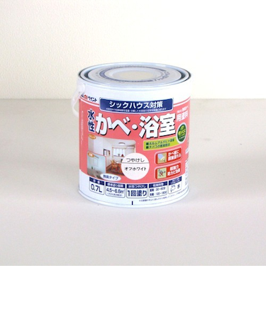 アトム　無臭かべ・浴室用塗料　オフホワイト　0.7L