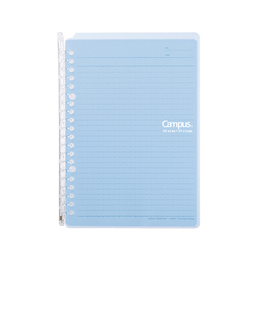 コクヨ（KOKUYO）　キャンパスバインダー　スマートリング　PP表紙　A5縦　ル－SP130LB　20穴　水色