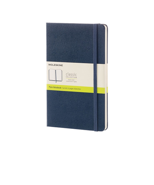 モレスキン（MOLESKINE）　クラシックノートブック　ハードカバー　無地　ラージサイズ　サファイアブルー　893687