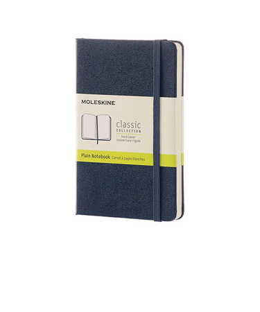 モレスキン（MOLESKINE）　クラシックノートブック　ハードカバー　無地　ポケットサイズ　サファイアブルー