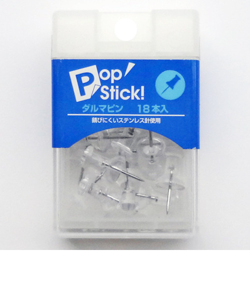ステンレスダルマピン　18本入　クリア