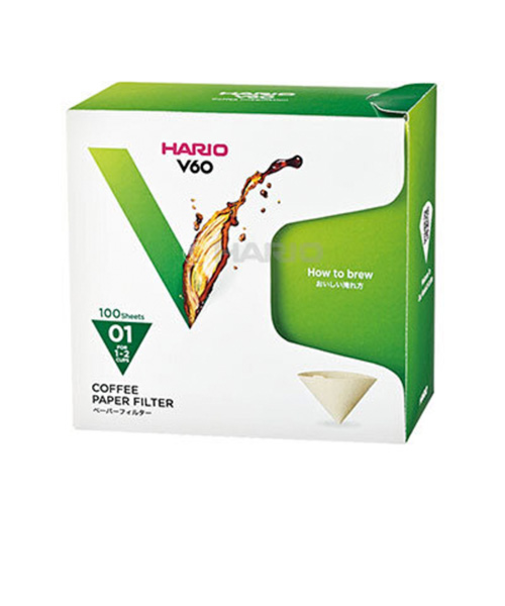 ハリオ（HARIO）　V60用ペーパーフィルターM　01　VCF-01-100M　100枚箱入り