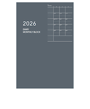 【2026年1月始まり】　ダイゴー　Appoint　ノートシリーズ　A6　マンスリーブロック　E8146　グレー　月曜始まり