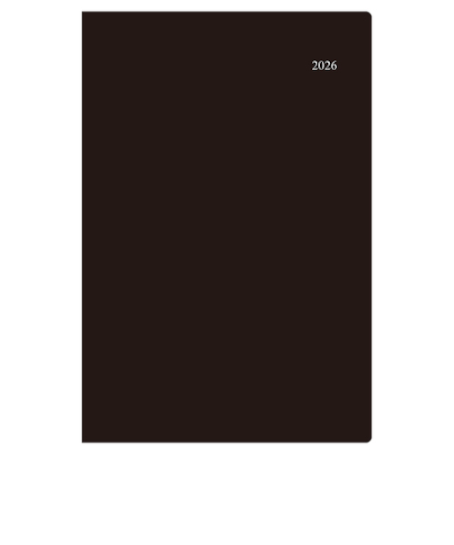 【2026年1月始まり】　ダイゴー　Appoint　チャートシリーズ　A5　マンスリーブロック+ガントチャート　E1681　ブラック　月曜始まり