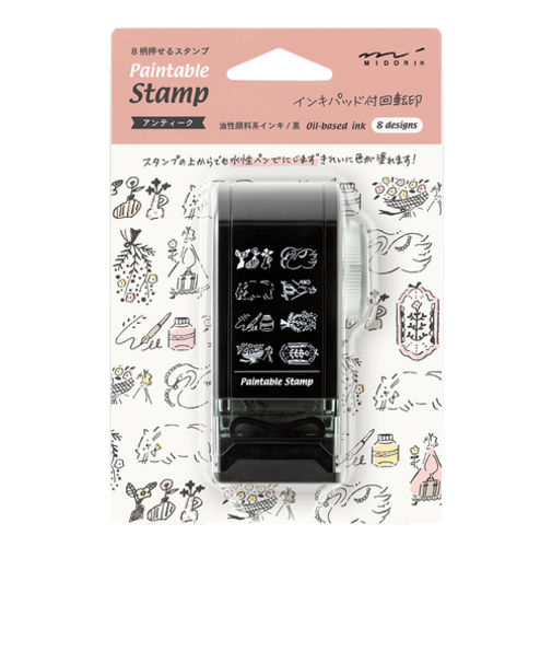 ミドリ（MIDORI）　スタンプ　回転印　ダイヤル　アンティーク柄　35580006