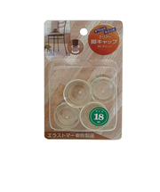 ツチノ　脚キャップ　丸　クリアー　18mm　4個入