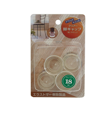 ツチノ　脚キャップ　丸　クリアー　18mm　4個入