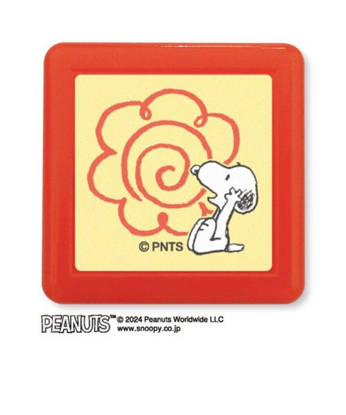 こどものかお　Nスヌーピー浸透印スタンプ　2218－001　はなまるバンザイ