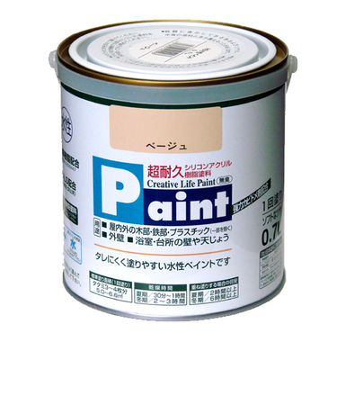 アサヒペン　水性ペイント　0.7L　ベージュ