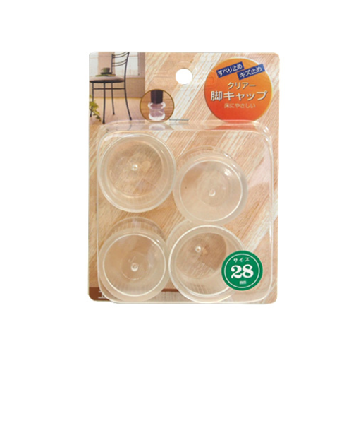 ツチノ　脚キャップ　丸　クリアー　28mm　4個入