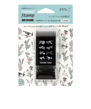 ミドリ（MIDORI）　スタンプ　回転印　ダイヤル　花とトリ柄　35582006