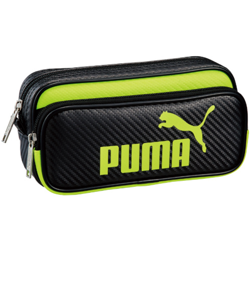 クツワ　プーマ（PUMA）　カラーカーボンWペンケース　787PMBY　ブラック×イエロー