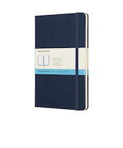 モレスキン（MOLESKINE）　クラシックノートブック　ハードカバー　ドット方眼　ラージサイズ　サファイアブルー