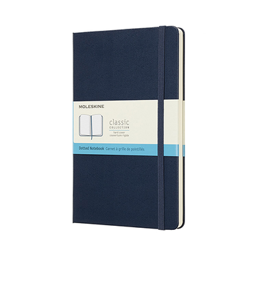 モレスキン（MOLESKINE）　クラシックノートブック　ハードカバー　ドット方眼　ラージサイズ　サファイアブルー