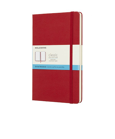 モレスキン（MOLESKINE）　クラシックノートブック　ハードカバー　ドット方眼　ラージサイズ　スカーレットレッド