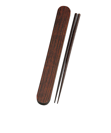 ハコヤ（HAKOYA）　小判箸箱セット（木製）　23cm　スリ漆