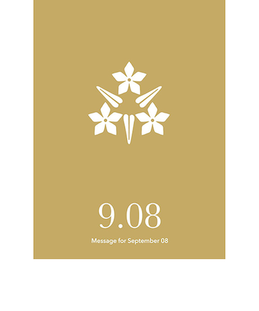 草紙堂　花結びメッセージカード　9月8日