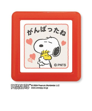 こどものかお　Nスヌーピー浸透印スタンプ　2218－010　がんばったね