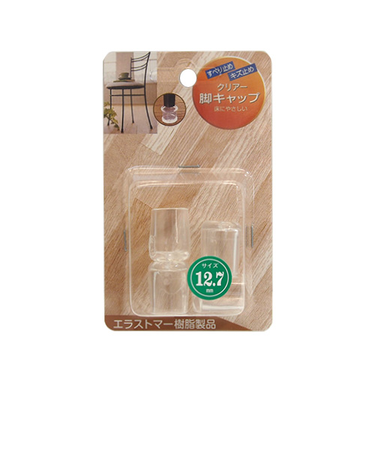 ツチノ　脚キャップ　パイプ用　クリアー　12.7mm　4個入