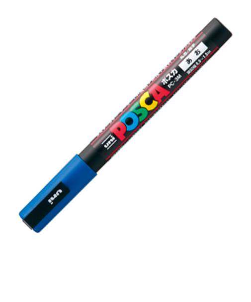 三菱鉛筆　ポスカ　細字丸芯　PC－3M　青