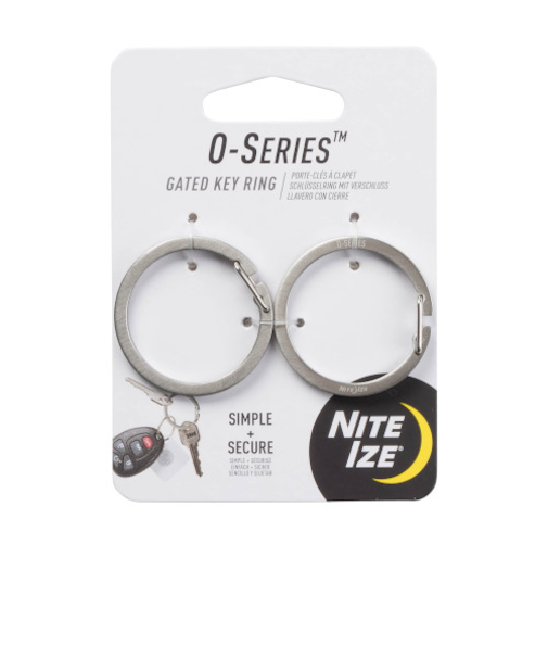 ナイトアイズ（NITE　IZE）　Oキーリング　ステンレスシルバー　2個入