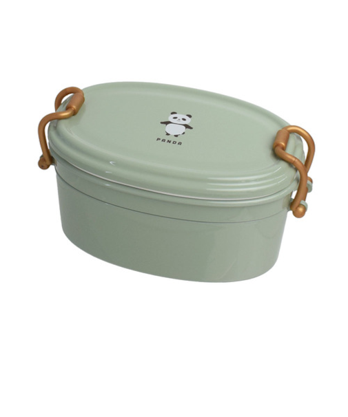 サブヒロモリ　ムームーフレンズ　オーバルタイトランチ2段　610mL　PCA4049－31　だいふくぱんだ