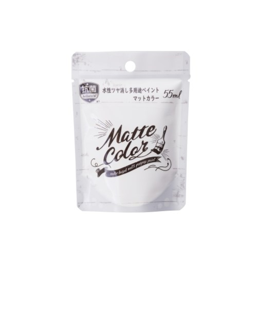 アサヒペン　水性　多用途ペイント　マットカラー　スノーホワイト　55mL