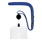 オープン 吊り下げ名札 リール式 ID NL-7P-BU ブルー