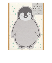 ミドリ（MIDORI）　レターセット　ダイカット　86926006　ペンギン柄