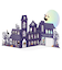 ホールマーク（Hallmark）　輸入カード　ハロウィン　シグネチャー　Fold-Out　Haunted　House　パープルおばけ屋敷