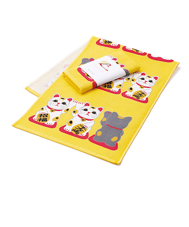 オフロビ　ジャパン（Ofurobi　Japan）　招き猫　手ぬぐいタオル