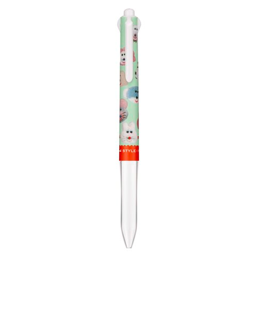 【お買い得】　三菱鉛筆　スタイルフィット（STYLE　FIT）　4色ホルダー　クリップ付　むにゅ　グリーン