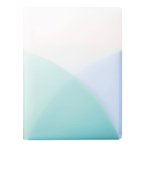 プラス（PLUS）　Pasty　2穴ワンタッチスライドファイル　ソーダブルー