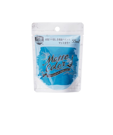 アサヒペン　水性　多用途ペイント　マットカラー　ピーコックブルー　55mL